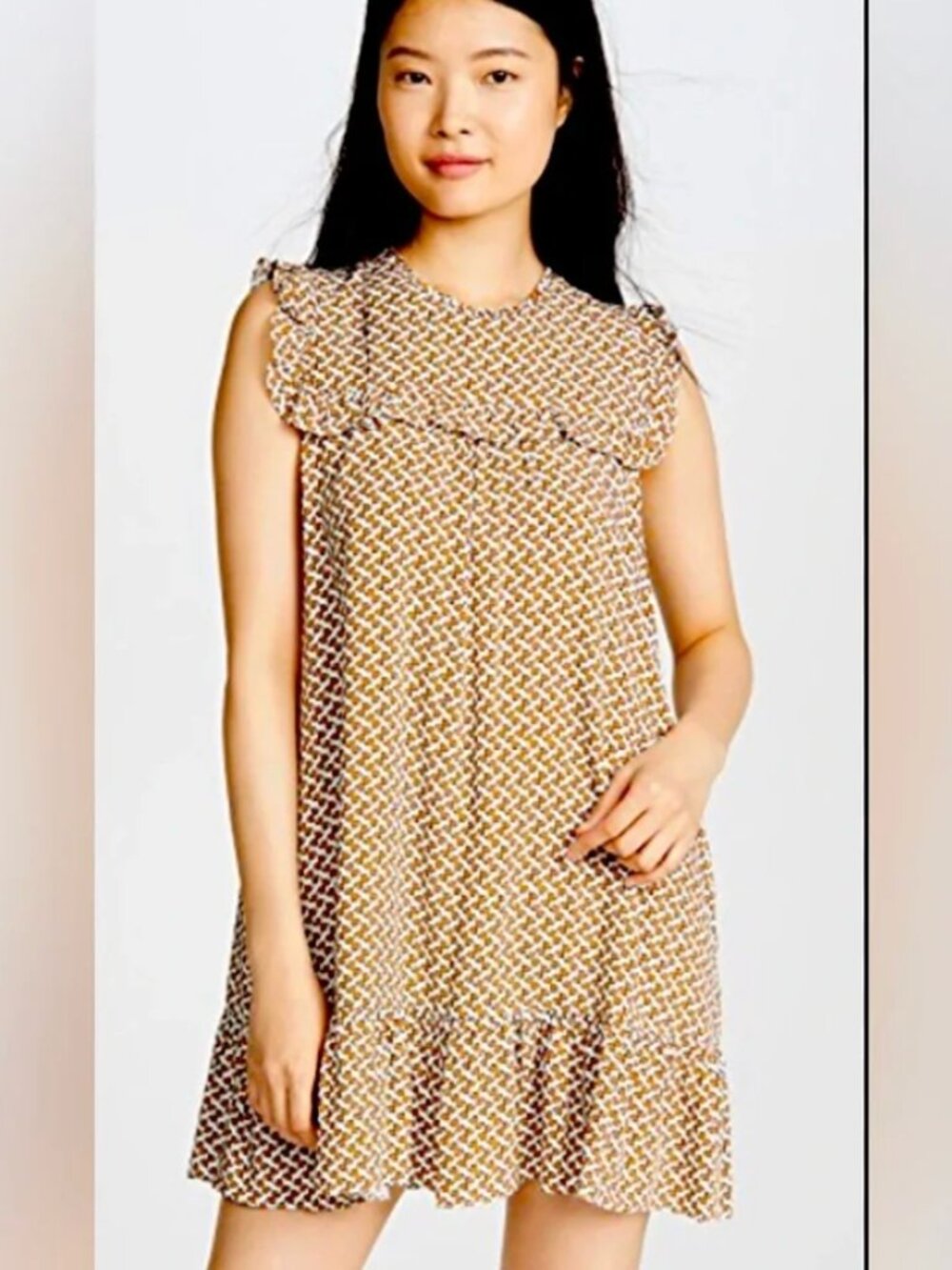 Hofmann Copenhagen Sleeveless Ruffle Babydoll Carla Minidress Size 34 (US 2-4)